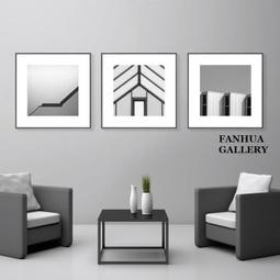 C - R - A - Z - Y - T - O - W - N　黑白寫意風景裝飾掛畫新中式簡約掛畫客廳樣品屋三聯掛畫 歷史價格詳細信息