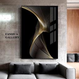 C - R - A - Z - Y - T - O - W - N　金色流沙線條時尚抽象裝飾畫過道玄關走廊大氣巨幅藝術畫 歷史價格詳細信息