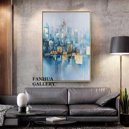 C - R - A - Z - Y - T - O - W - N　藍色抽象掛畫 簡約藝術掛畫 設計師掛畫 三聯抽象掛畫 歷史價格詳細信息