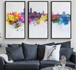 簡約客廳裝裝飾畫 沙發背景牆抽象組合畫照片輕奢人物牆壁畫 歷史價格詳細信息