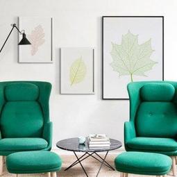 ART。DECO 綠色海岸地中海裝飾畫現代客廳掛畫中式餐廳壁畫三聯畫臥室牆畫(3款可選) 歷史價格詳細信息