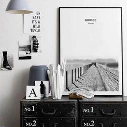 ART。DECO 黑白碎片 現代簡約玄關裝飾畫單聯巨幅有框畫雙聯臥室餐廳掛畫(2款可選) 歷史價格詳細信息