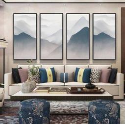 ART。DECO 新中式歐美式藍孔雀裝飾畫畫芯畫布高清微噴打印客廳餐廳掛畫(9款可選) 歷史價格詳細信息