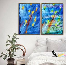 ART。DECO  現代簡約公司勵志牆抽象字母裝飾畫畫芯高清微噴打印畫心(5款可選) 歷史價格詳細信息