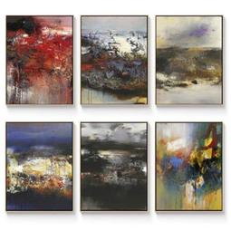 ART。DECO 北歐現代抽象裝飾畫畫芯畫布高清微噴打印色塊餐廳客廳背景牆(6款可選) 歷史價格詳細信息