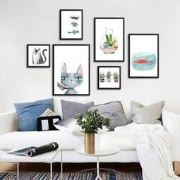 ART。DECO 北歐風沙發背景牆裝飾畫客廳掛畫臥室餐廳壁畫龜背竹綠植物葉子 歷史價格詳細信息