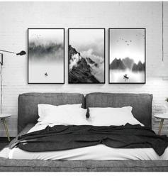 ART。DECO 北歐風裝飾畫沙發背景牆畫現代簡約客廳壁畫臥室床頭抽象幾何掛畫(3款可選) 歷史價格詳細信息