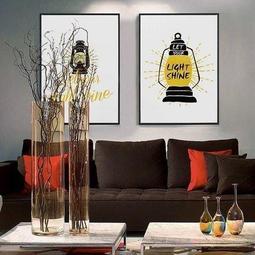 北歐壁畫三聯組合沙發背景牆客廳裝飾畫簡約風景溫馨簡歐掛畫 歷史價格詳細信息