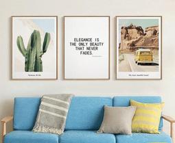 ART。DECO 客廳裝飾畫餐廳現代簡約鹿兒卡通掛畫北歐牆畫創意小清新有框壁畫(6款可選) 歷史價格詳細信息