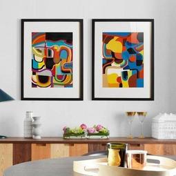 ART。DECO 客廳裝飾畫現代簡約掛畫北歐小清新風格組合三聯沙發壁畫時尚元素(多款可選) 歷史價格詳細信息