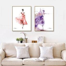 ART。DECO  現代簡約客廳裝飾畫北歐風格客廳多聯綠植花卉木可子掛畫清新花束 歷史價格詳細信息