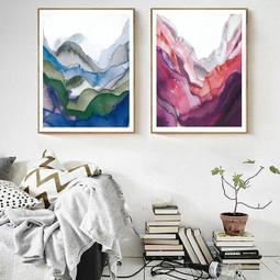 ART。DECO 簡約現代客廳大尺寸壁畫抽象裝飾畫沙發臥室無框畫玄關背景牆掛畫(2款可選) 歷史價格詳細信息