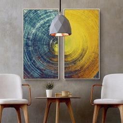 ART。DECO抽象玄關裝飾畫輕奢色塊藝術畫拼色現代客廳沙發牆三聯畫工作室裝飾畫商業空間設計掛畫抽象版畫 (16款可選) 歷史價格詳細信息