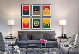 ART。DECO 正版藝術畫蝙蝠俠鋼鐵俠蜘蛛俠海報裝飾畫個性掛畫(3款可選) 歷史價格詳細信息