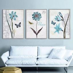 ART。DECO 藝術植物花卉田園微噴客廳無框畫現代浮世繪餐廳軟裝掛畫新款 歷史價格詳細信息