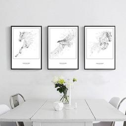 ART。DECO 客廳簡約現代沙發背景牆北歐裝飾畫餐廳牆上牆面掛畫組合創意壁畫(8款可選) 歷史價格詳細信息