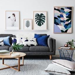 ART。DECO北歐植物花卉掛畫客廳ins裝飾畫餐廳小清新綠色壁畫白色花卉英文裝飾版畫餐廳民宿空間裝飾畫 (7款可選) 歷史價格詳細信息