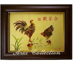 純金箔畫 鶼鰈情深 桌上型 13.5x10.5公分 G019-GF001 附保證書 歷史價格詳細信息