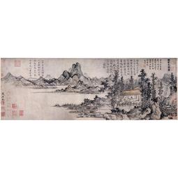 名家山水人物畫古典仕女圖客廳辦公室裝飾畫張大千字畫絲綢卷軸畫 歷史價格詳細信息