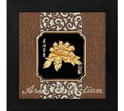 立體金箔畫 圓窗花系列 桃李滿門 21x21公分 2353B2121-02 附保證書 可掛牆面可立桌面 歷史價格詳細信息