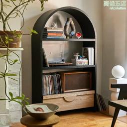 法式復古拱形書櫃實木帶玻璃門酒櫃客廳靠牆玄關置物櫃手辦展示櫃 歷史價格詳細信息