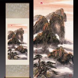 絲綢畫客廳辦公室掛畫風水卷軸國畫字畫牡丹畫花開富貴鯉魚圖吉祥 歷史價格詳細信息