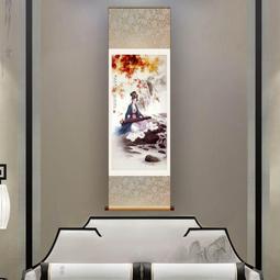 絲綢畫卷軸畫國畫蘇東坡水墨畫金山寺會好友人物畫三酸圖書房掛畫 歷史價格詳細信息