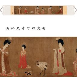 名家人物畫撫琴仕女圖洛神圖絲綢掛畫卷軸畫關羽達摩名家字畫風水 歷史價格詳細信息