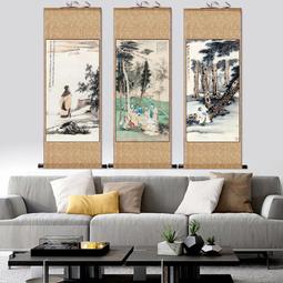 名家人物畫撫琴仕女圖洛神圖絲綢掛畫卷軸畫關羽達摩名家字畫風水 歷史價格詳細信息