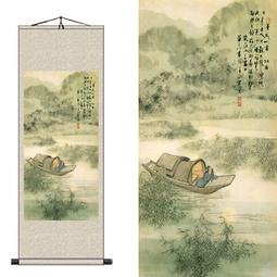 絲綢畫  國畫晚游 卷軸畫 大堂畫 包廂壁畫 裝飾掛畫仕女圖古典畫 歷史價格詳細信息