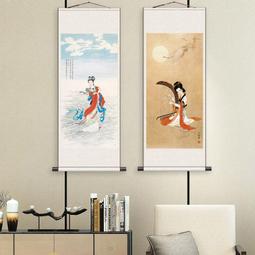 絲綢掛畫卷軸畫工筆花鳥畫荷韻家居招財畫年年有余客廳玄關畫定制 歷史價格詳細信息