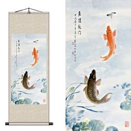 水墨花鳥畫風水絲綢畫掛畫卷軸畫梨花小鳥山水風景畫 條幅國畫 歷史價格詳細信息