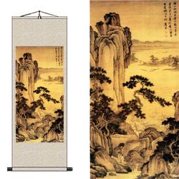 綠水紅橋 絲綢畫 國畫 山水畫 卷軸畫 書房客廳精品掛畫 批不褪色 價格比較,價格查詢,歷史價格詳細信息