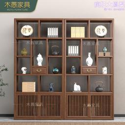 新中式實木置物架書房隔斷博古架收納茶葉店展示架茶葉儲物柜子 歷史價格詳細信息