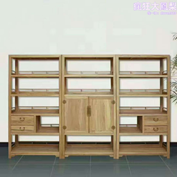 老榆木展示櫃實木博古架新中式落地隔斷書櫃茶葉架古董展示架 歷史價格詳細信息