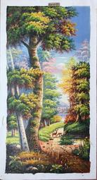 山水聚寶盆高山流水家居裝飾畫絲綢畫卷軸畫風水客廳玄關茶樓壁畫 歷史價格詳細信息