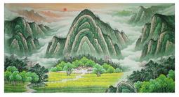 【幸運星】風水有關係 開運 純手繪 國畫 聚寶盆 山水畫 四尺 純手繪 風水畫 客廳裝飾畫 招財 化煞 擋樑壓 歷史價格詳細信息