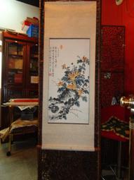 「愛菊廬」臺灣文獻-葉鏡鎔/字漢卿/日治時期臺藉書畫家/履次參加「臺日名家紙上書畫展」/花中四君子蘭/絹本畫（41.5/115.5）-F07 歷史價格詳細信息