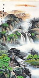 【幸運星】純手繪 國畫 聚寶盆 山水畫 純手繪 風水畫 招財 化煞 擋樑壓 小六尺畫芯 6014 歷史價格詳細信息