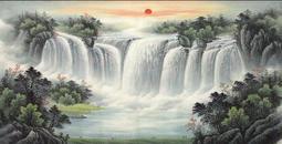 【幸運星】風水有關係 開運 純手繪 國畫 聚寶盆 山水畫 四尺 純手繪 風水畫 客廳裝飾畫 招財 化煞 擋樑壓 歷史價格詳細信息