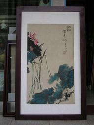 [ 丁銘畫廊 ]荷香圖 荷花 清香萬里 和和氣氣 荷包滿滿-印象風 佳作立體裱框精緻獨特-純手工畫油畫原作品含框裱好價格 歷史價格詳細信息