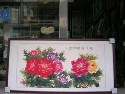 [ 丁銘畫廊 ]   牡丹花 - 花開富貴 - 花瓶 平安 富貴 招來富貴 平安-純手工畫-油畫原作品- 含裱框價格 歷史價格詳細信息