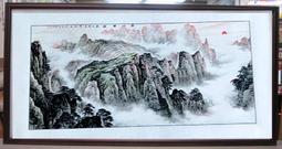 『府城畫廊-手繪國畫』山水畫－64x124－(含框價，可換框)－有實體店面，歡迎來店看現貨－ 歷史價格詳細信息