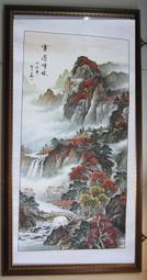 『府城畫廊-手繪國畫』山水畫－90x170－(含框價，可換框)－有實體店面，歡迎來店看現貨－ 歷史價格詳細信息