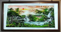 『府城畫廊-手繪國畫』山水畫－90x170－(含框價，可換框)－有實體店面，歡迎來店看現貨－ 歷史價格詳細信息