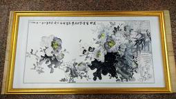 『府城畫廊-手繪國畫』牡丹花－花開富貴－90x210－(含框價，可換框)－有實體店面－請查看關於我聯繫－ 歷史價格詳細信息