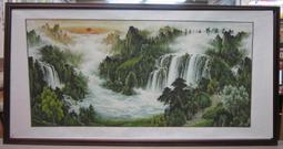 『府城畫廊-手繪國畫』山水畫－64x124－(含框價，可換框)－有實體店面，歡迎來店看現貨－ 歷史價格詳細信息