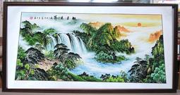 『府城畫廊-手繪國畫』山水畫－64x124－(含框價，可換框)－有實體店面，歡迎來店看現貨－ 歷史價格詳細信息