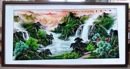 『府城畫廊-手繪國畫』山水畫－64x124－(含框價，可換框)－有實體店面，歡迎來店看現貨－ 歷史價格詳細信息