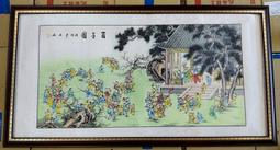 『府城畫廊-手繪國畫』百子圖－風水圖－求子－90x170－(含框價，可換框)－有實體店面－請查看關於我聯繫－AC358 歷史價格詳細信息